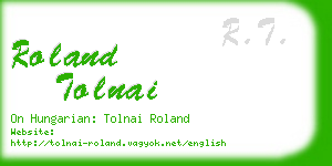 roland tolnai business card